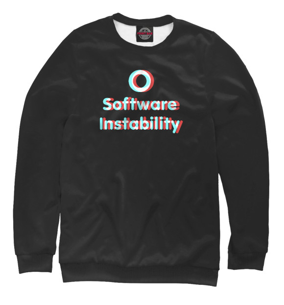 Мужской свитшот с изображением Software Instability (DBH) цвета Белый