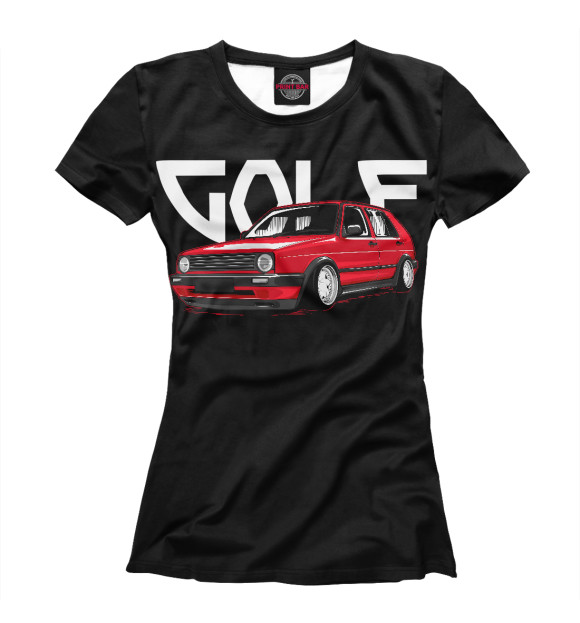 Женская футболка с изображением Golf цвета Белый