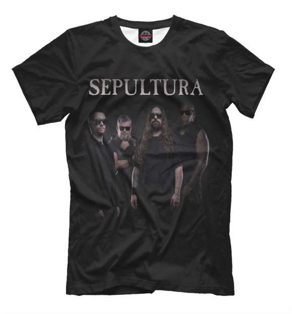 Мужская футболка с изображением Sepultura цвета Черный