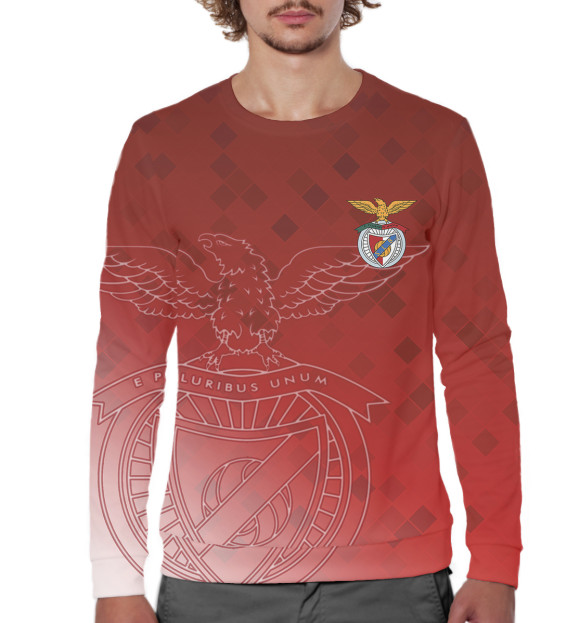 Мужской свитшот с изображением Benfica цвета Белый