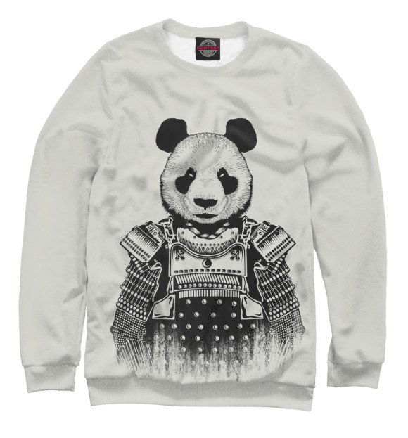 Свитшот для мальчиков с изображением Panda Samurai цвета Белый