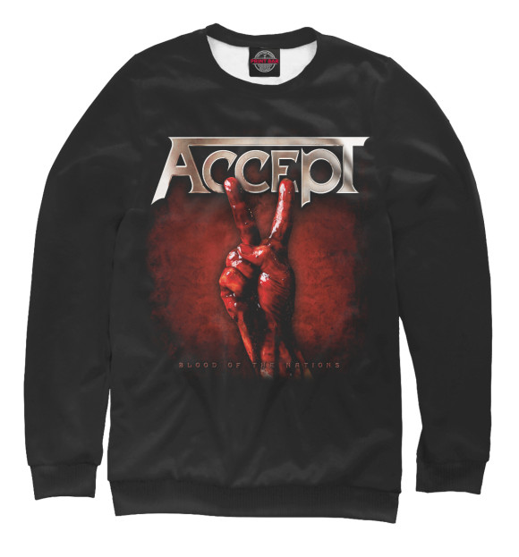 Свитшот для мальчиков с изображением Accept цвета Белый