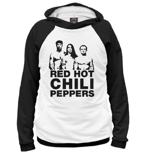 Мужское худи с изображением Red Hot Chili Peppers цвета Белый