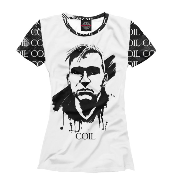 Женская футболка с изображением COIL by Graftio - 2 цвета Белый
