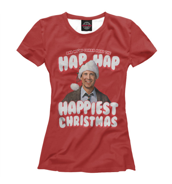 Футболка для девочек с изображением Christmas цвета Белый