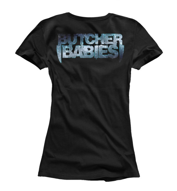 Женская футболка с изображением Butcher Babies цвета Белый