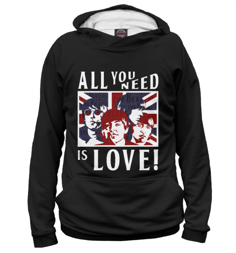 

Худи Print Bar, Белый, All You Need Is Love!