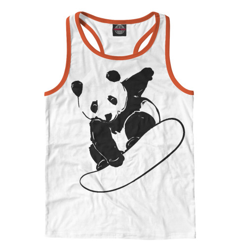 

Майки борцовки Print Bar, Белый, Panda Snowboarder