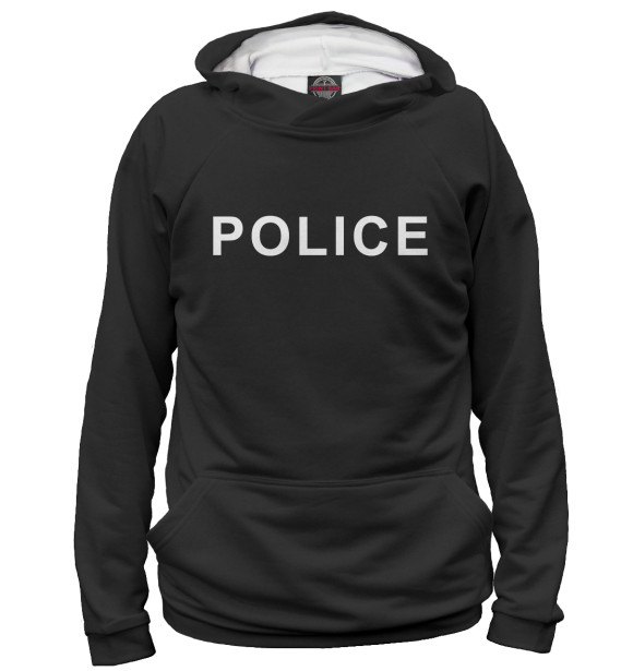 Женское худи с изображением Police цвета Белый