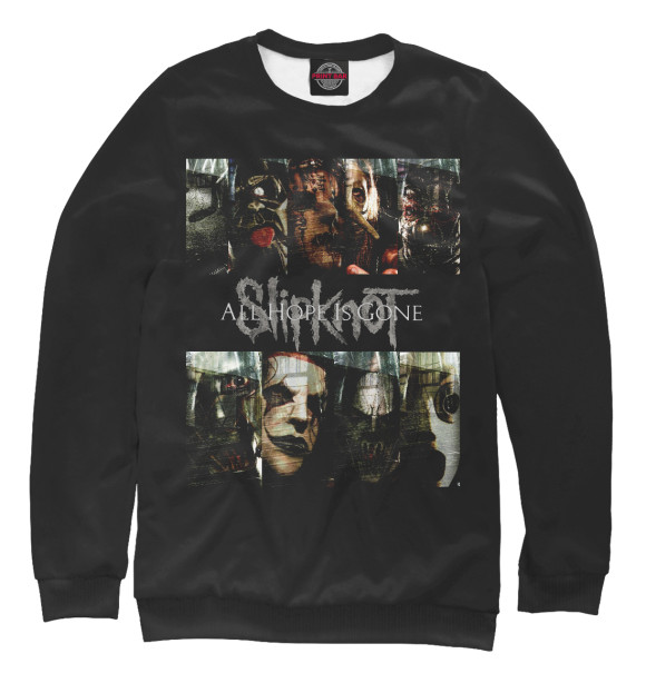 Свитшот для девочек с изображением Slipknot Band цвета Белый