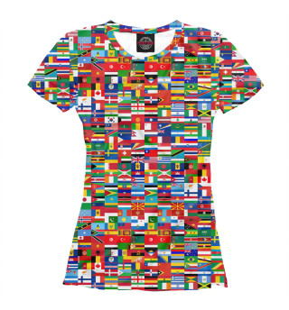 Женская футболка Флаги мира