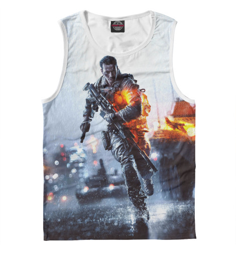 

Майки Print Bar, Белый, Battlefield 4: War