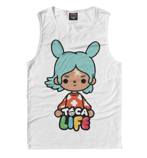 Мужская майка с изображением Toca Boca | Тока бока Рита цвета Белый