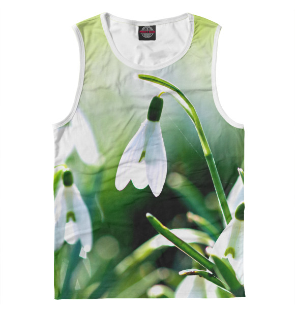 Майка для мальчика с изображением Подснежник цвета Белый