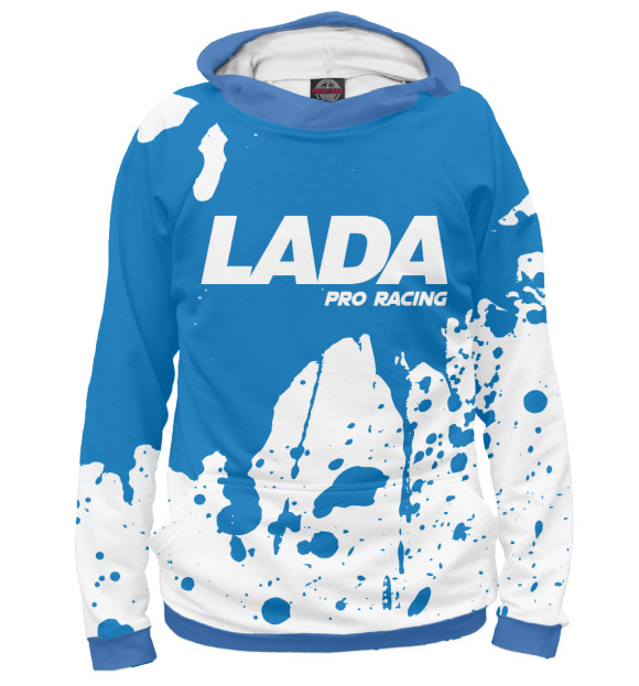 Худи для мальчика с изображением Lada | Pro Racing цвета Белый