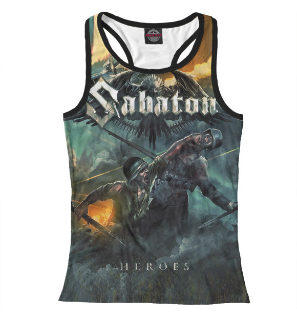 Женская майка-борцовка с изображением Sabaton цвета Белый