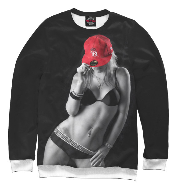 Свитшот для мальчиков с изображением Красивая девушка цвета Белый