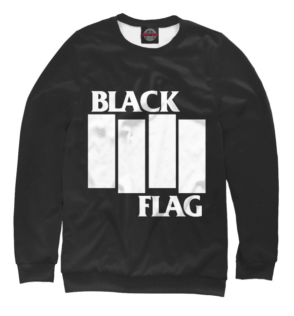 Свитшот для девочек с изображением Black Flag цвета Белый