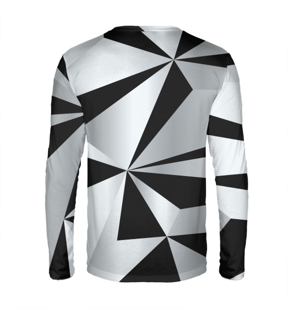 Мужской лонгслив с изображением Silver&black цвета Белый