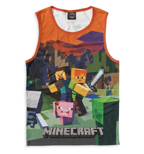

Майки Print Bar, Белый, Minecraft