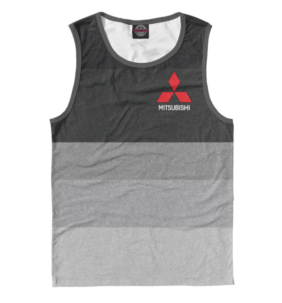 Мужская майка с изображением Mitsubishi цвета Белый
