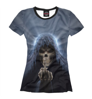 Женская футболка Смерть показывает палец