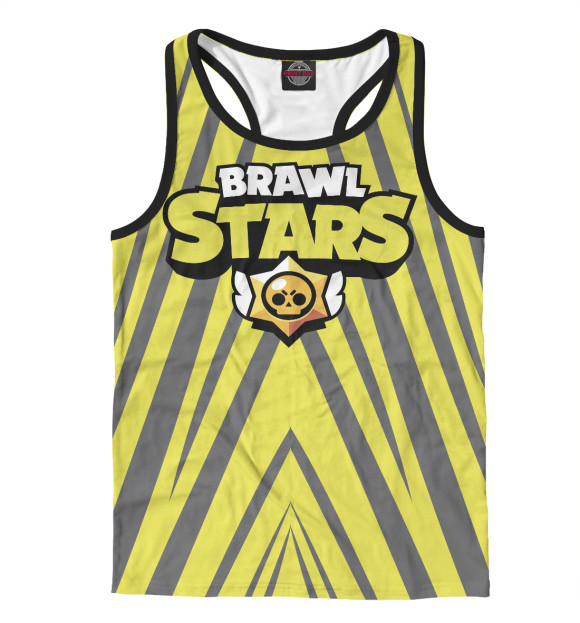 Мужская майка-борцовка с изображением Brawl Stars цвета Белый