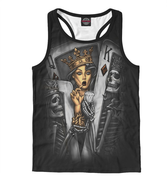 Мужская майка-борцовка с изображением Дама цвета Белый