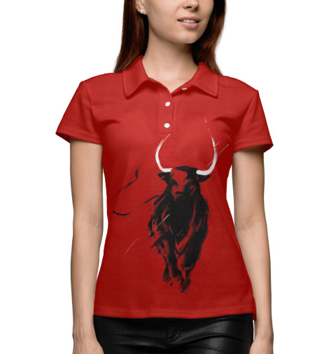 

Поло Print Bar, Белый, Бык