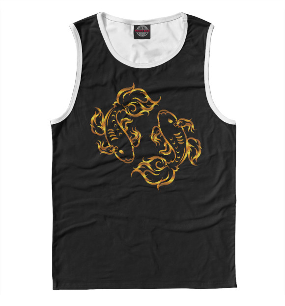 Майка для мальчика с изображением Рыбы цвета Белый