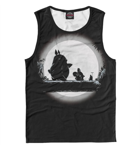 Мужская майка с притом Мой сосед Тоторо цвета Белый Мужская майка с изображением Мой сосед Тоторо цвета Белый