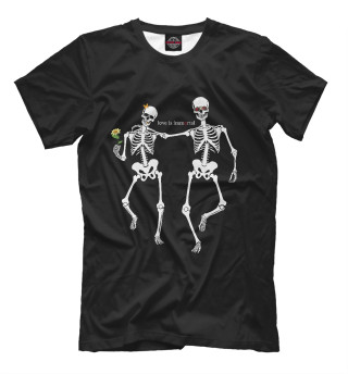 Мужская футболка Любовь скелетов