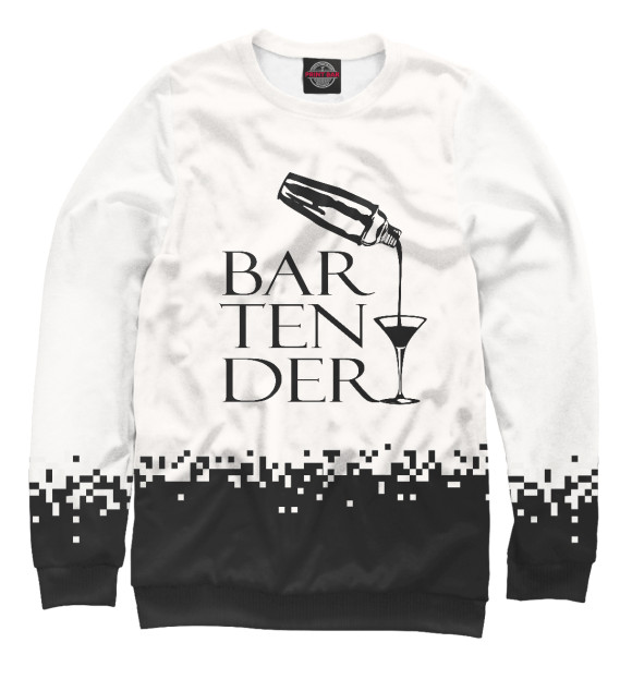 Свитшот для девочек с изображением Bartender цвета Белый