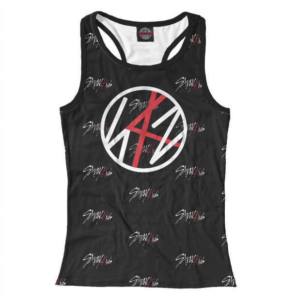 Женская майка-борцовка с изображением Stray Kids цвета Белый