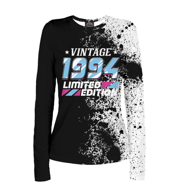 Женский лонгслив с изображением Made In 1994 Vintage цвета Белый