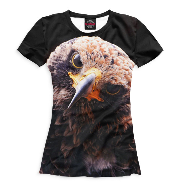 Футболка для девочек с изображением Сокол цвета Белый