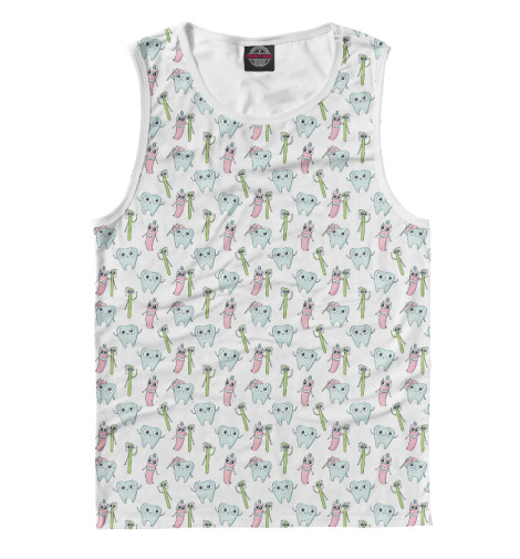 

Майки Print Bar, Белый, Teeth Party