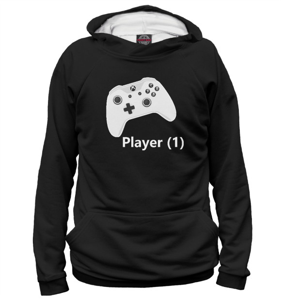 Мужское худи с изображением Xbox Player 1 цвета Белый