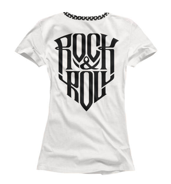 Женская футболка с изображением Рок-н-ролл цвета Белый