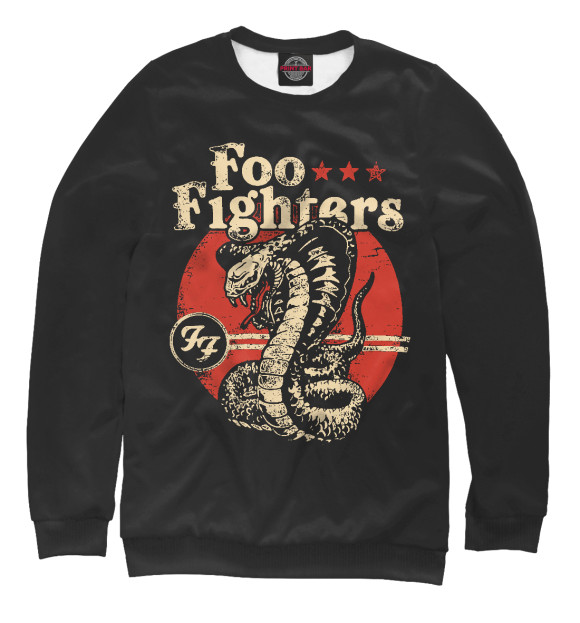 Свитшот для девочек с изображением Foo Fighters цвета Белый