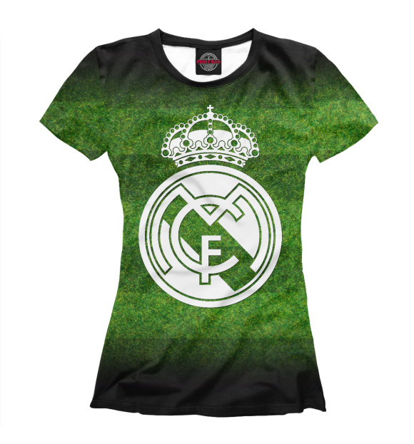 Женская футболка с изображением Real Madrid цвета Белый
