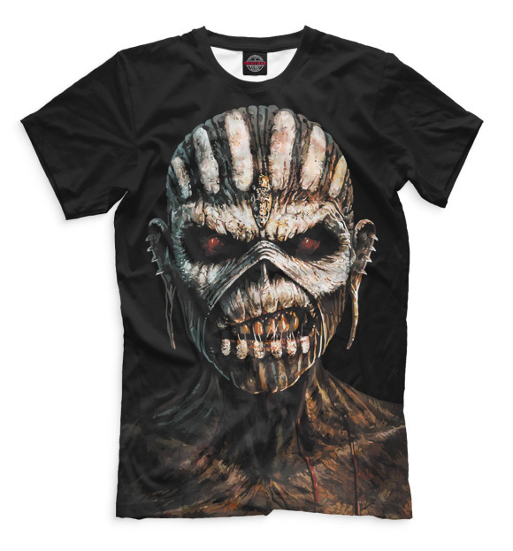 Мужская футболка с изображением Iron Maiden цвета Черный