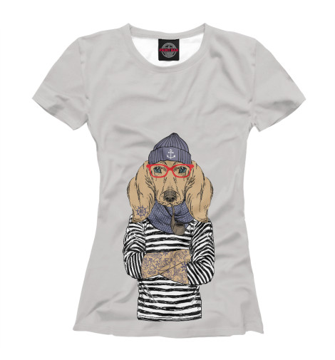 

Футболки Print Bar, Белый, Таксы Boy and Girl
