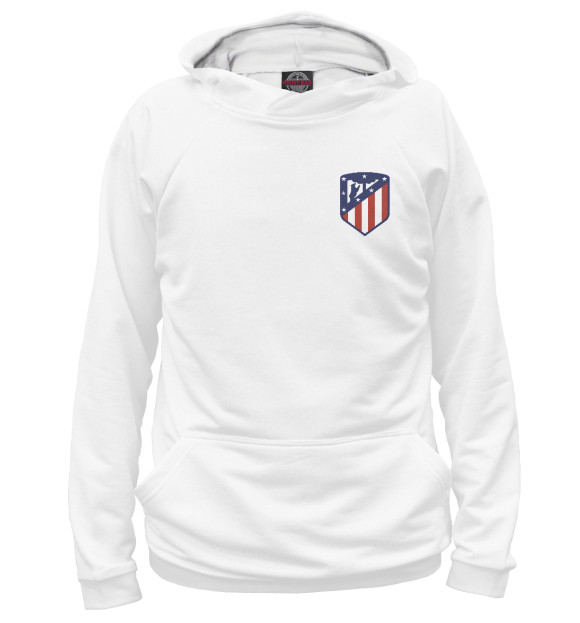 Женское худи с изображением Atletico Madrid цвета Белый