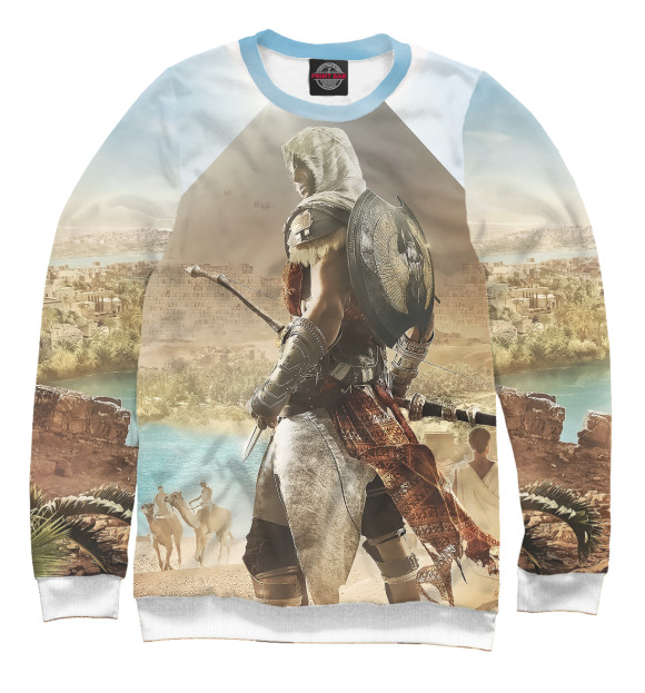 Свитшот для девочек с изображением Assassins creed цвета Белый