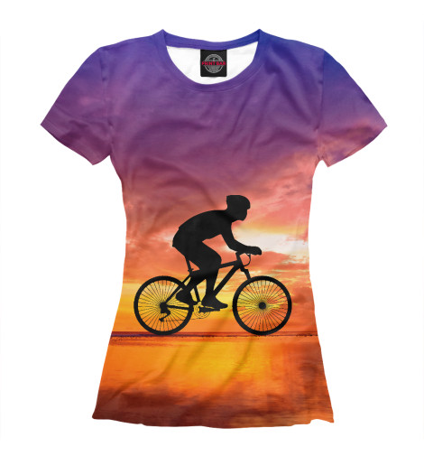 

Футболки Print Bar, Белый, Велосипед на закате
