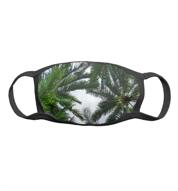 Маска тканевая с притом Тропические листья цвета Белый Маска тканевая с изображением Тропические листья цвета Белый