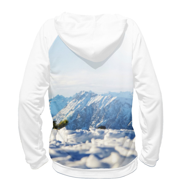 Женское худи с изображением Лучше гор горы цвета Белый