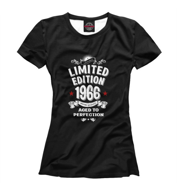 Женская футболка с изображением Превосходный возраст-1966 цвета Белый
