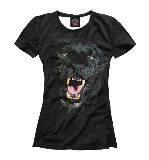 Женская футболка с изображением Пантера цвета Белый
